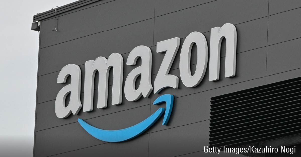 Amazon, a major online shopping company, logo displayed at Amazon Amagasaki Fulfillent Center in Amagasaki, Hyogo prefecture.